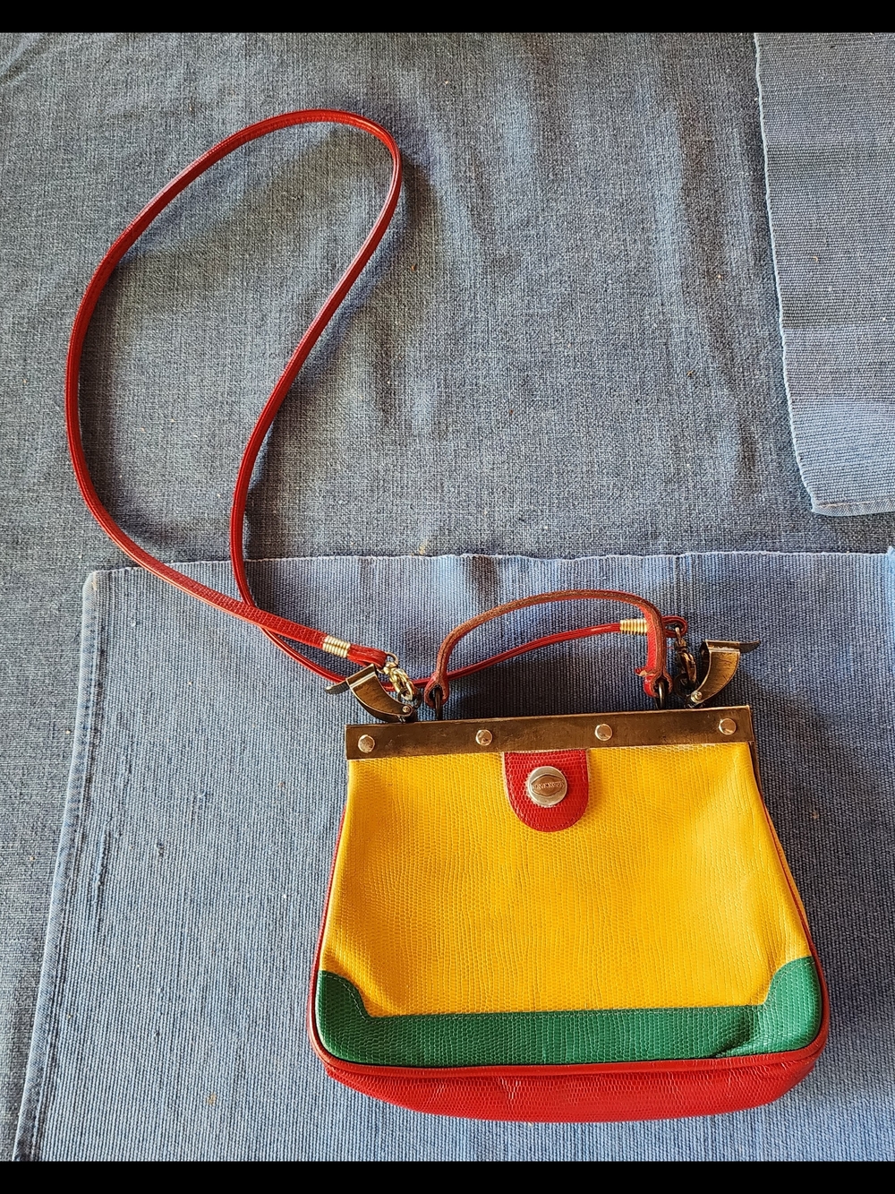 Vintage 80's Crossbody Bag. Designed By Paolo Gucci for M.J. Knoud London